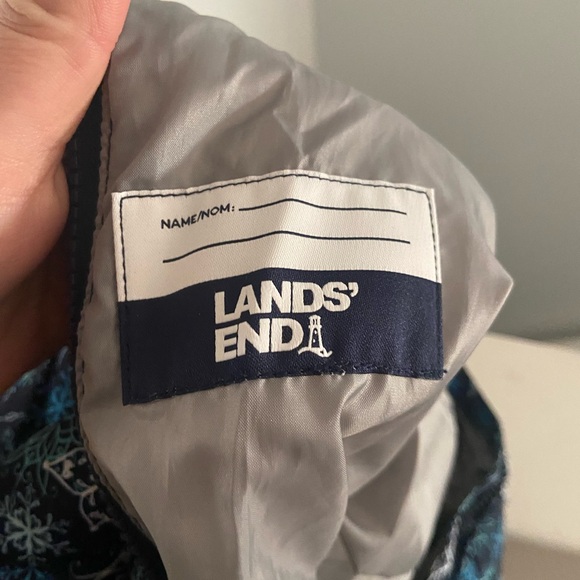 Land’s End 3-6 months Baby Bunting Snowsuit removable faux fur hood * worn once - Picture 11 of 14